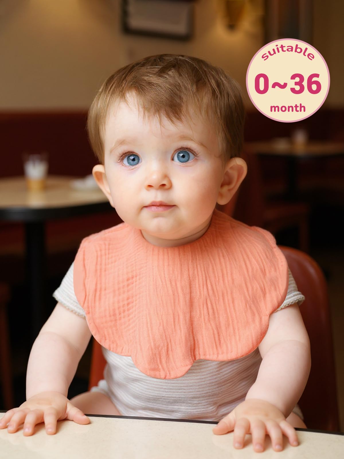 Baby Bibs Muslin Bibs for Baby Girl Boy for Drooling and Teething 10 Pack - Image 3
