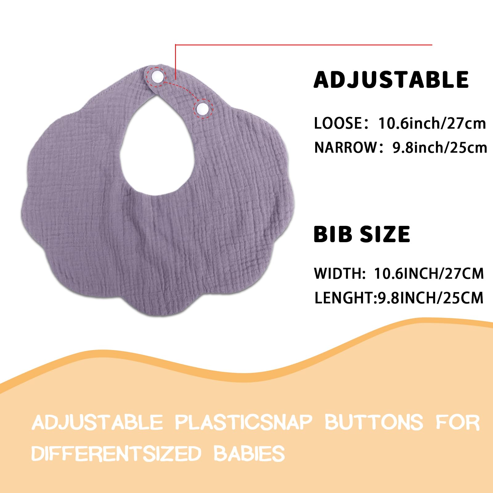 DOSMINE Baby Drool Bibs for Unisex Girls Boys 12 Pack Baby Muslin Bibs for Drooling and Teething - Image 3