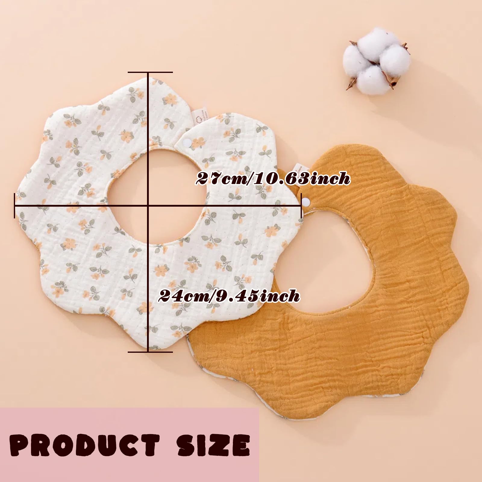 DOSMINE Baby Drool Bibs for Unisex Girls Boys 12 Pack Baby Muslin Bibs for Drooling and Teething - Image 4