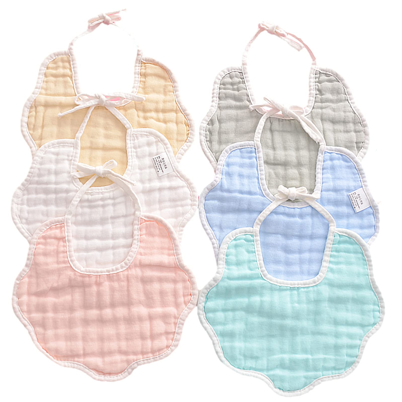 DOSMINE Muslin Baby Bibs for Drooling and Teething Newborn Drool Bibs for Baby Girl Boy
