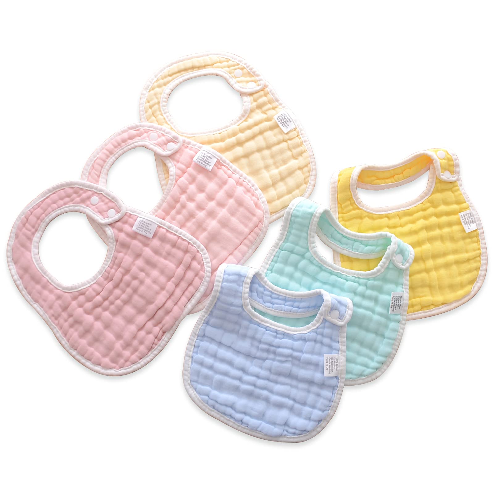 DOSMINE Muslin Baby Bibs for Drooling and Teething Newborn Drool Bibs for Baby Girl Boy