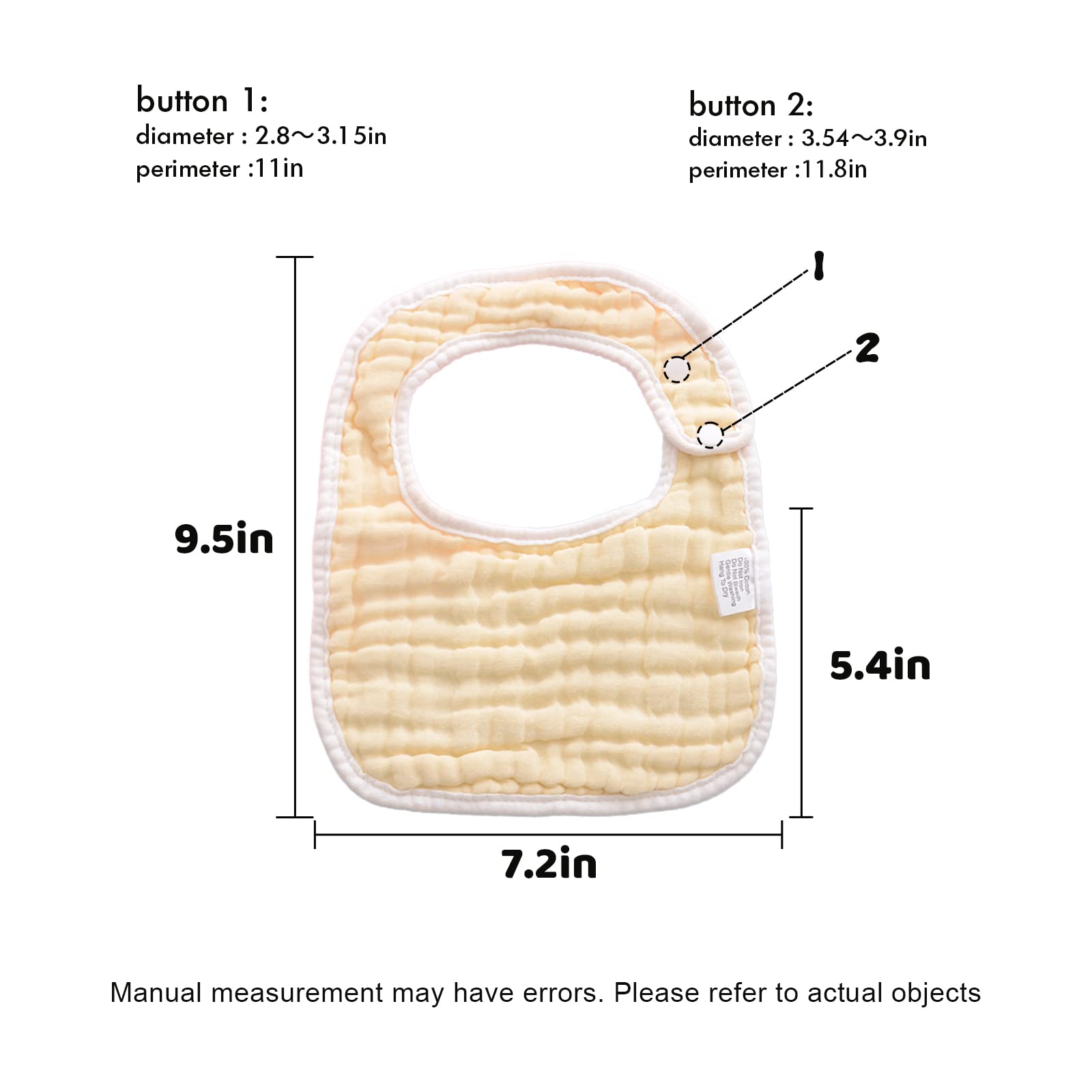DOSMINE Muslin Baby Bibs for Drooling and Teething Newborn Drool Bibs for Baby Girl Boy - Image 2