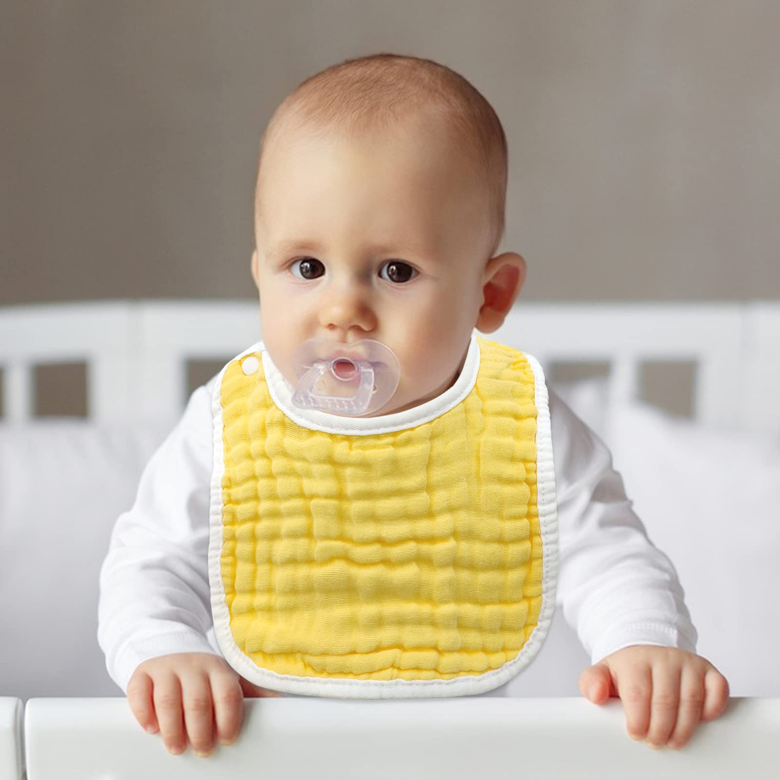 DOSMINE Muslin Baby Bibs for Drooling and Teething Newborn Drool Bibs for Baby Girl Boy - Image 5
