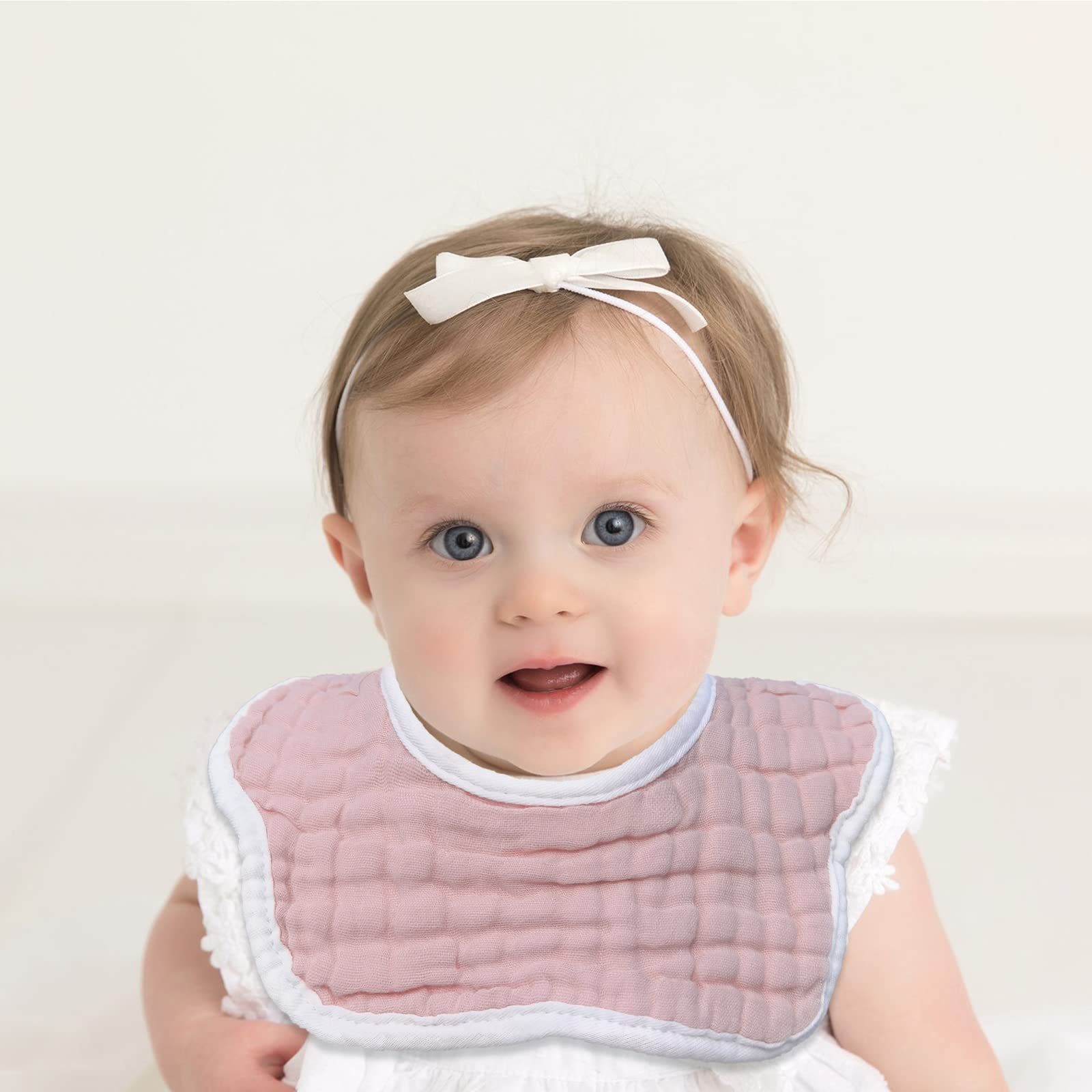 DOSMINE Muslin Baby Bibs for Drooling and Teething Newborn Drool Bibs for Baby Girl Boy - Image 6