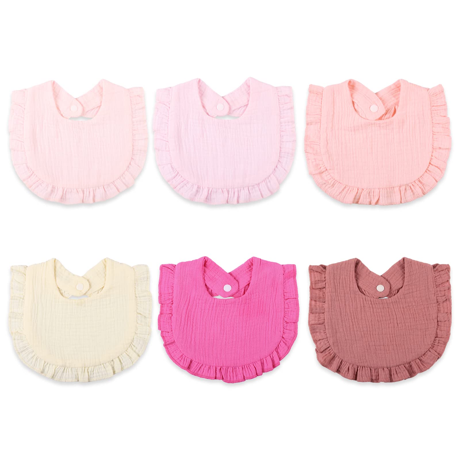 DOSMINE Muslin Baby Bibs for Drooling and Teething Newborn Drool Bibs for Baby Girl Boy