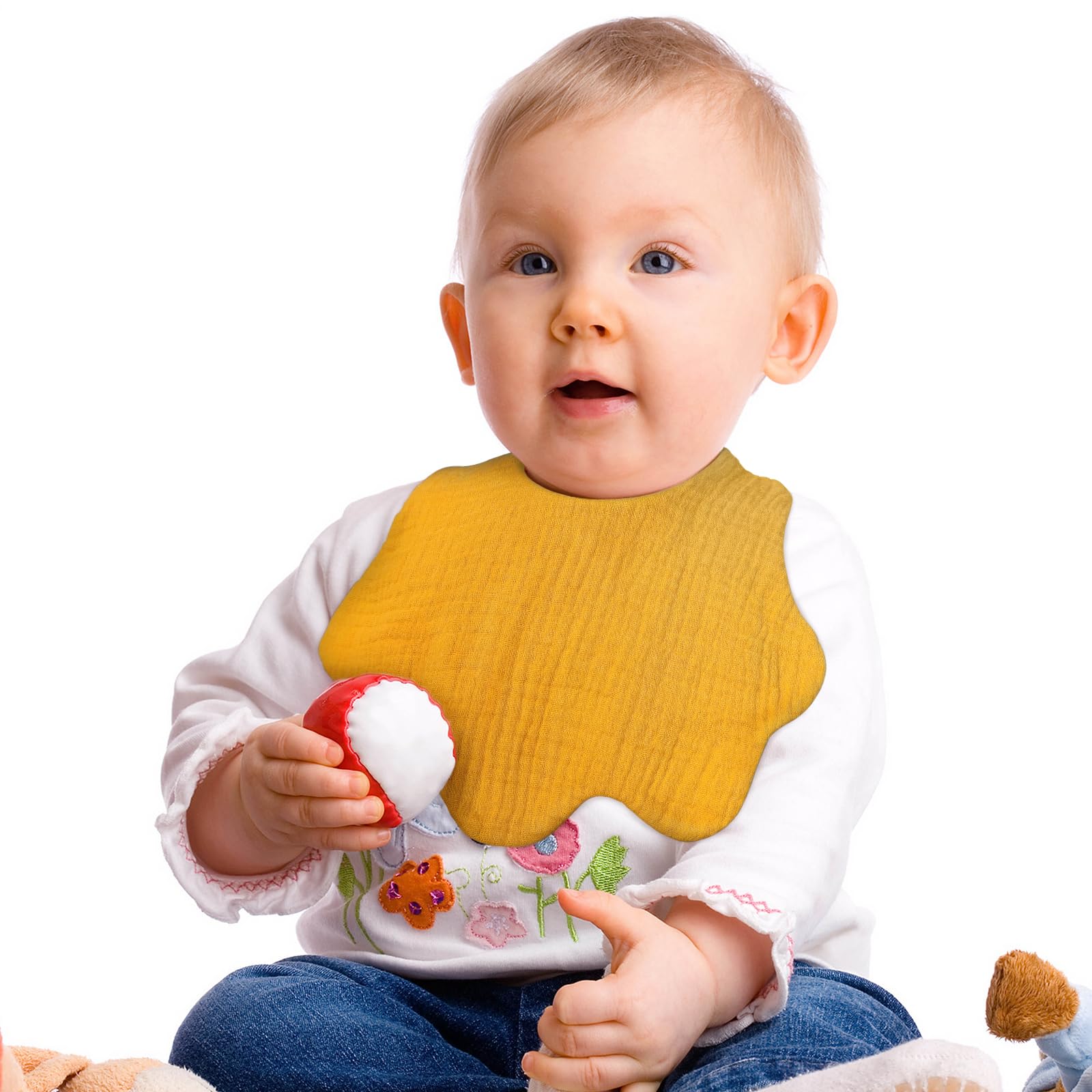 DOSMINE Muslin Baby Bibs for Drooling and Teething Newborn Drool Bibs for Baby Girl Boy - Image 5