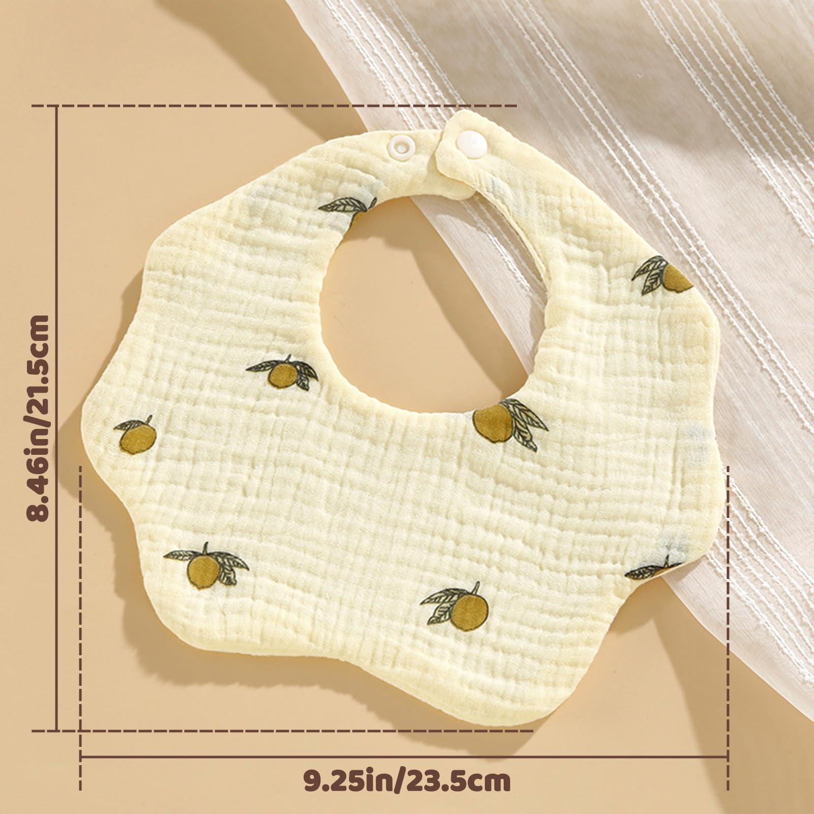 DOSMINE Muslin Baby Bibs for Drooling and Teething Newborn Drool Bibs for Baby Girl Boy - Image 3