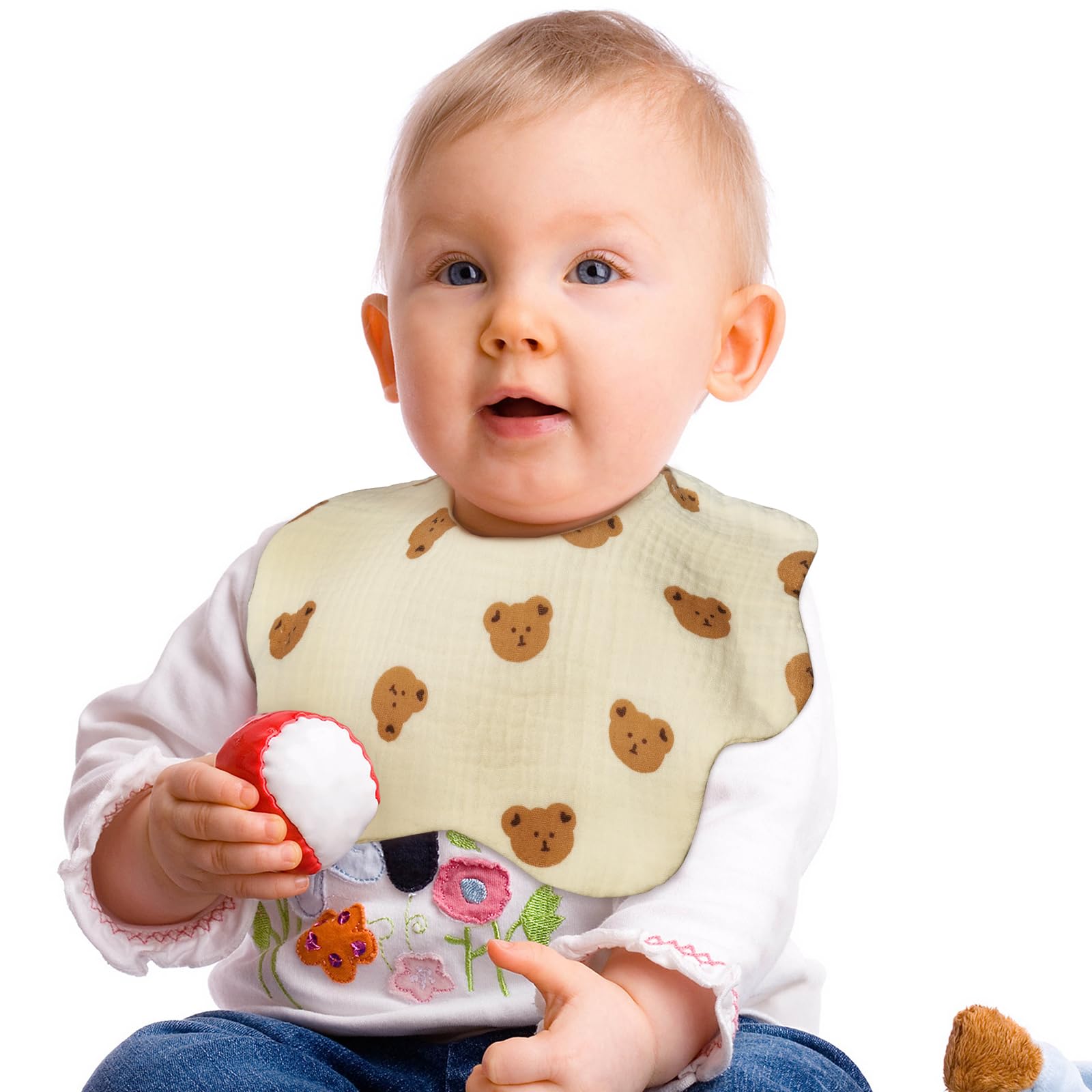 DOSMINE Muslin Baby Bibs for Drooling and Teething Newborn Drool Bibs for Baby Girl Boy - Image 6
